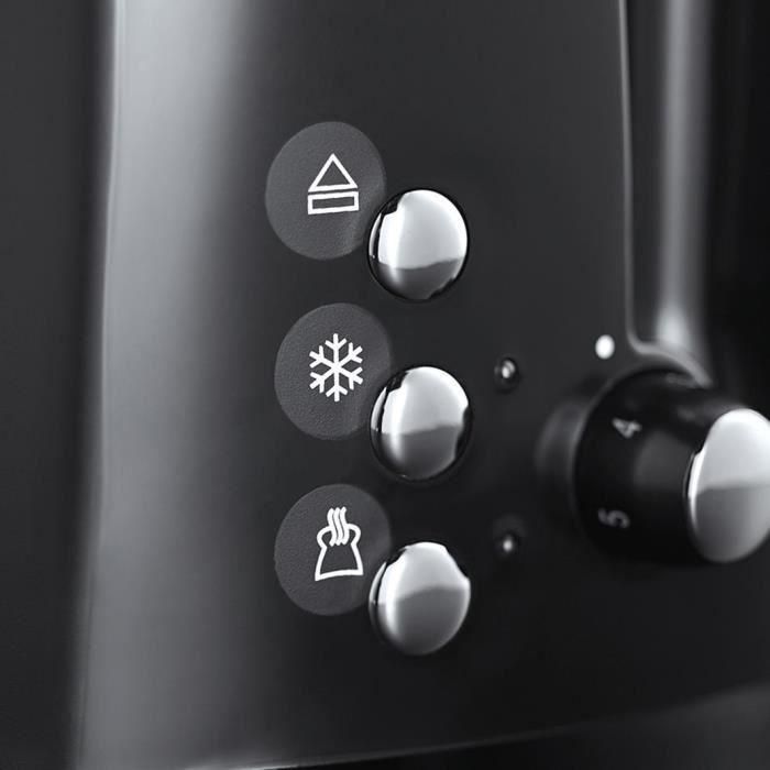 Russell Hobbs 22601-56 Tostador Textures Plus, Negro Mate/Alto Brillo, Ranuras Extra Largas, Función Pan Congelado, Ajuste de Tueste 2