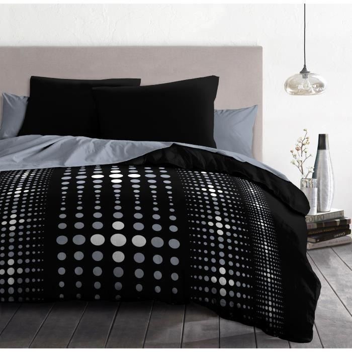 Home Linge Passion STEEVY Funda Nórdica Microfibra 220x240cm + 2 Fundas Almohada 63x63cm Cama Doble Cremallera Negro/Gris 1 Home Linge Passion STEEVY Funda Nórdica Microfibra 220x240cm + 2 Fundas Almohada 63x63cm Cama Doble Cremallera Negro/Gris 1