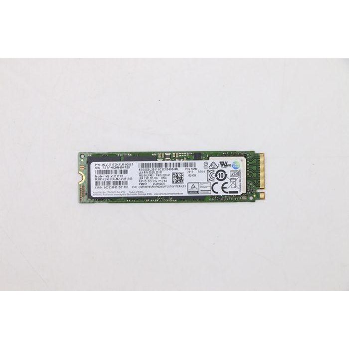 Lenovo M.2 2280 SSD, PCIe NVMe interface, up to 1TB capacity, sequential read speeds up to 4,125 MB/s, supports Opal 2.0. Lenovo M.2 2280 SSD, PCIe NVMe interface, up to 1TB capacity, sequential read speeds up to 4,125 MB/s, supports Opal 2.0.