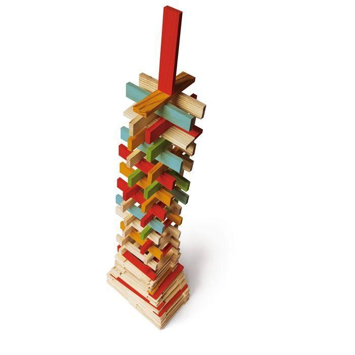 Jeujura Técap COLOR - Juego de Construcción 300 Tablas de Madera Natural y Teñida, en Barril de Cartón, Mixto 3+ Años Jeujura Técap COLOR - Juego de Construcción 300 Tablas de Madera Natural y Teñida, en Barril de Cartón, Mixto 3+ Años
