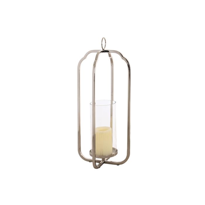 Portavela Moderno DKD Home Decor Plateado 21 x 49 x 21 cm 3 Portavela Moderno DKD Home Decor Plateado 21 x 49 x 21 cm 3