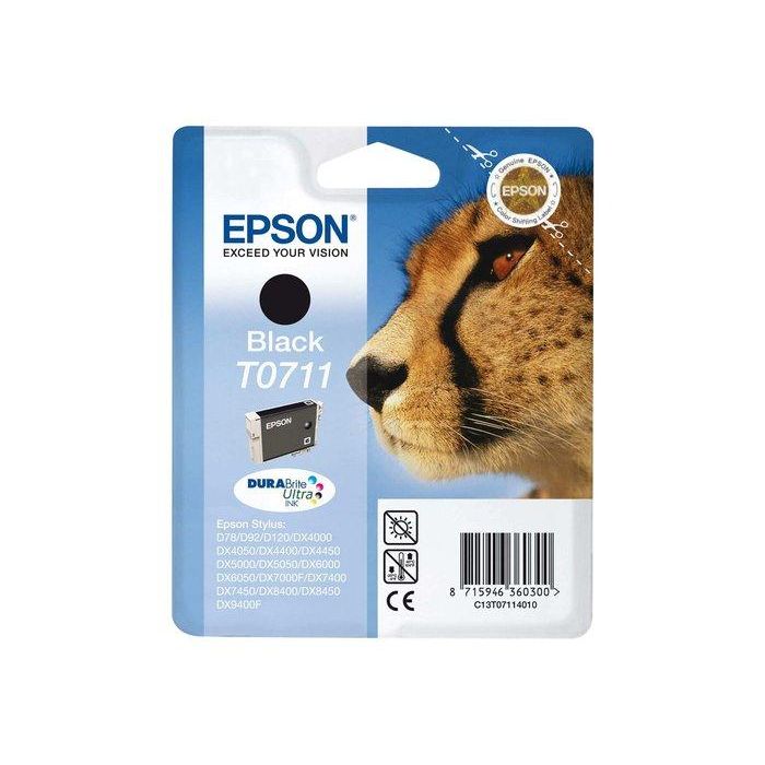 Cartucho Inkjet Epson T071140 Stylus D78/92/120 Dx4000/4050/5000/5050/6000/6050/7000F/7400/8400/9400F Negro 245 Pág.