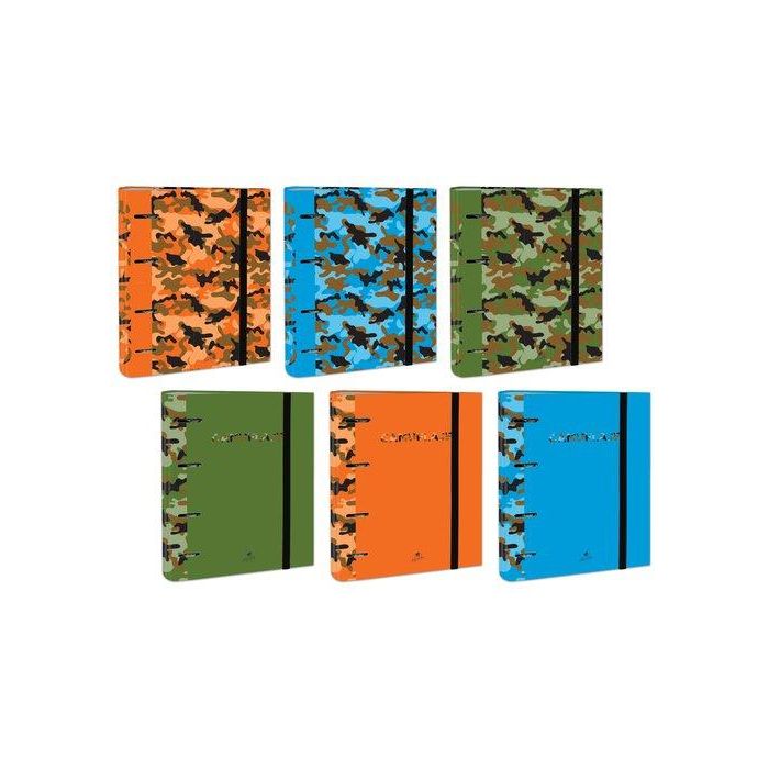 Carpebloc Mariola A4 4 An.Mixtas 40 Mm Sin Recambio Serie Cole Camuflaje Expositor De 12