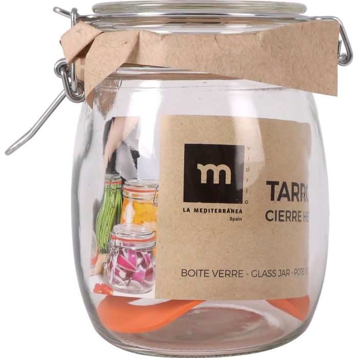 Tarro Hermético de Vidrio con Cierre Clip 750 ml - La Mediterranea (12 Unidades) 1 Tarro Hermético de Vidrio con Cierre Clip 750 ml - La Mediterranea (12 Unidades) 1