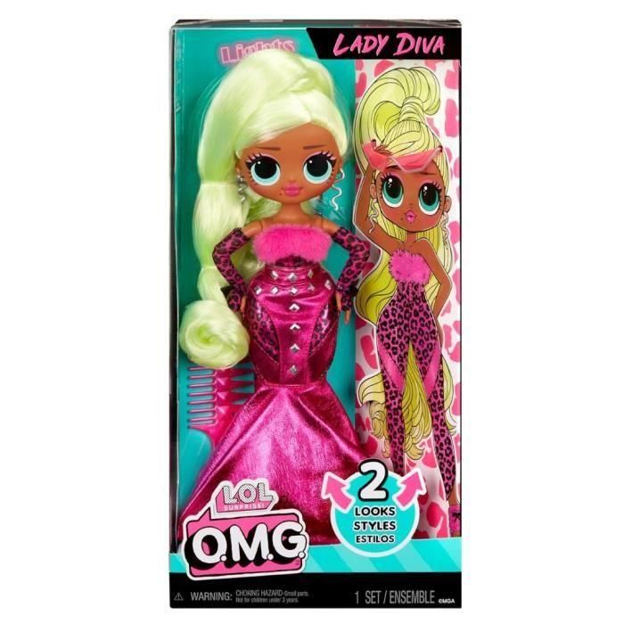 LOL Surprise OMG - Muñeca Fashion 24 cm - Lady Diva - 2 conjuntos con peine y complementos - A partir de 4 años 5