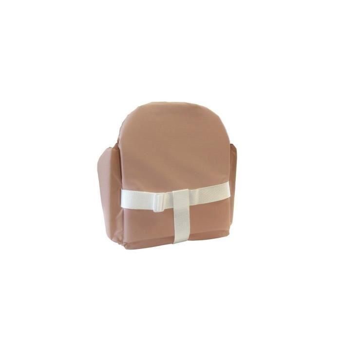 Cojín de silla - TINEO - Correas - 27 x 26 x 33 cm - Azúcar moreno 1