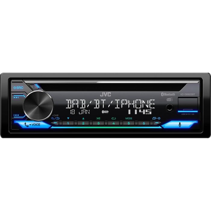 JVC KD-DB922BT Receptor Multimedia 1 DIN 200W Bluetooth CD USB DAB+ Negro