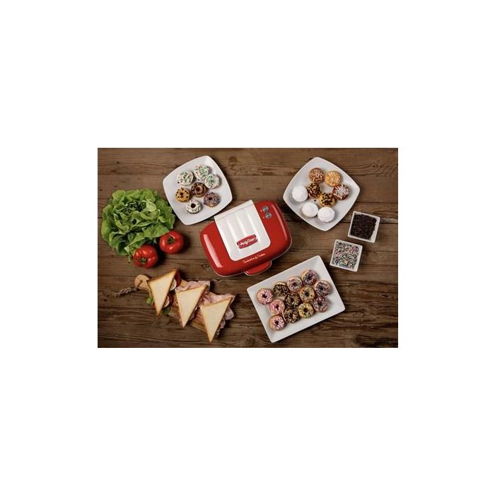 Ariete 1972/00 Sandwichera 3 en 1 Donuts y Cupcakes Party Time Roja 11