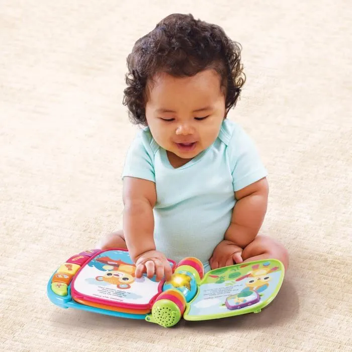 VTECH BABY Libro Super Encantado de Gatitos Bebé Azul - Libro Parlante y Musical para 6-36 Meses con Canciones y Sonidos 3