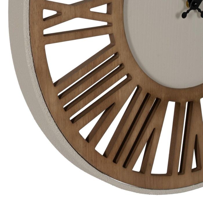 Reloj de Pared Natural Hierro Madera MDF 57,5 x 4 x 57,5 cm 3