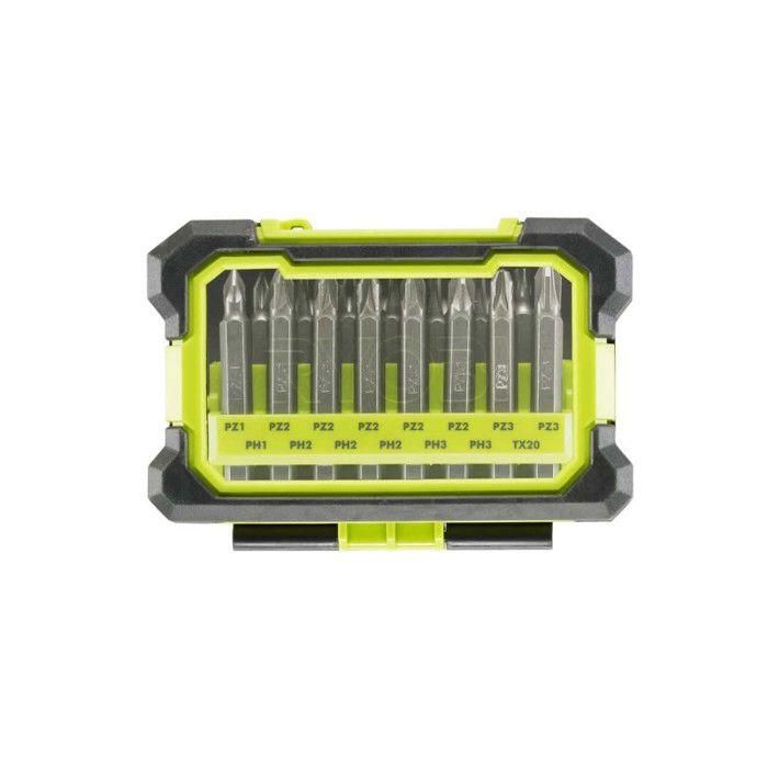 Caja a prueba de golpes RYOBI 15 accesorios de atornillado Seguridad PH / PZ / TX Caja a prueba de golpes RYOBI 15 accesorios de atornillado Seguridad PH / PZ / TX