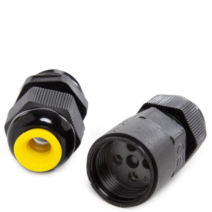 Conector Recto IP68 Negro 1 Conector Recto IP68 Negro 1