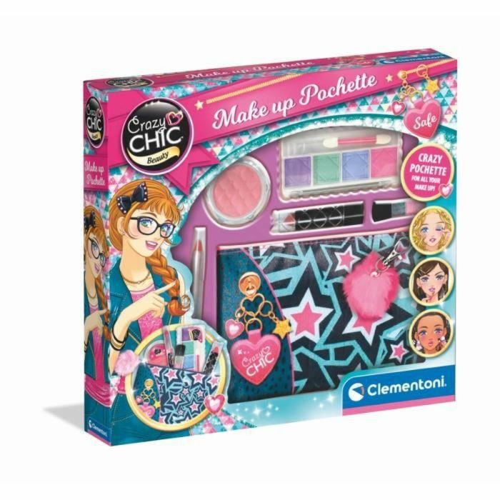 Clementoni 8005125186976 Crazy Chic Pocket Maquillaje Lavable Contiene 5 Productos de Maquillaje 3