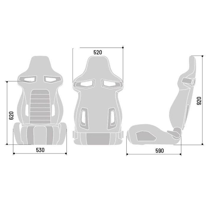 Asiento Sparco R333 Negro-Gris S009011NRGR 5 Asiento Sparco R333 Negro-Gris S009011NRGR 5