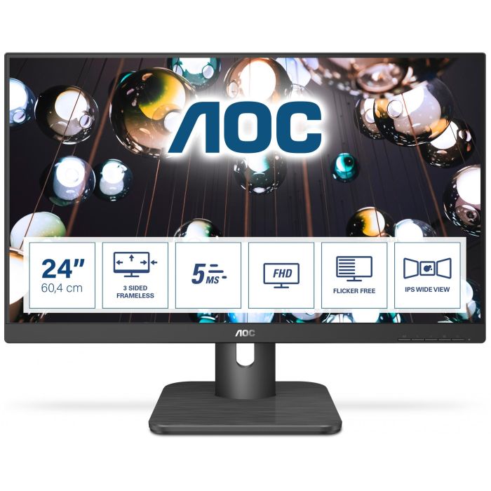 AOC 24E1Q Monitor 23.8" Full HD IPS 1920x1080 5ms HDMI DisplayPort VESA Altavoces Negro
