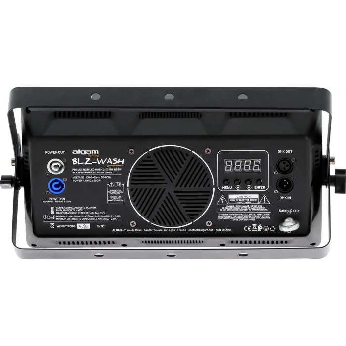 ALGAMLIGHT Wash 21X15W LED RGBW Controlable Profesional para Escenarios y Eventos Potencia 200W