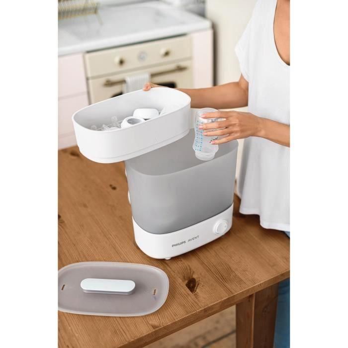 PHILIPS AVENT SCF291 / 00 Esterilizador electrónico 4 en 1 + Cesto para platos - Blanco 4 PHILIPS AVENT SCF291 / 00 Esterilizador electrónico 4 en 1 + Cesto para platos - Blanco 4