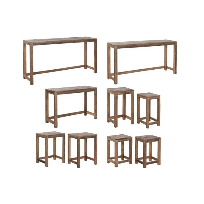 DKD Home Decor India 1c25 Consola y Mesa Item Home de Madera Natural, Medidas 160x40x82 cm, Set de 9 Piezas 5 DKD Home Decor India 1c25 Consola y Mesa Item Home de Madera Natural, Medidas 160x40x82 cm, Set de 9 Piezas 5