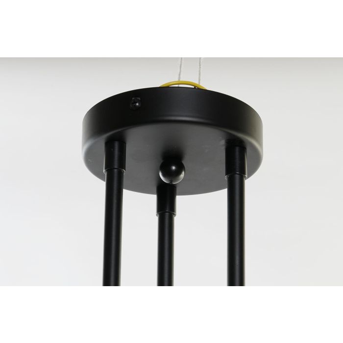 DKD Home Decor Lámpara de Techo Moderna Negra y Blanca de Metal y Cristal con Bolas, 3 Bombillas E27 50W, 58x46x61 cm 3