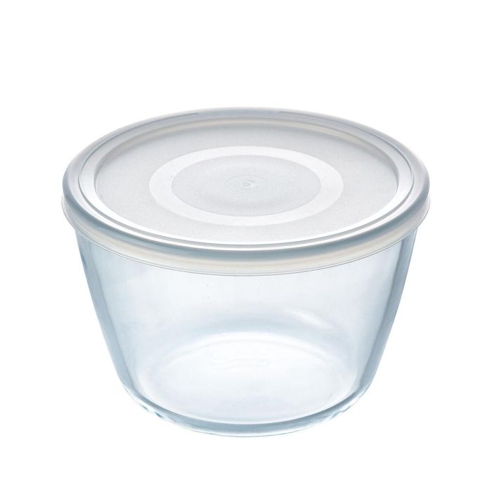 Fiambrera Redonda con Tapa Pyrex Cook & Freeze 1,6 L 17 x 17 x 12 cm Transparente Silicona Vidrio (4 Unidades) 1