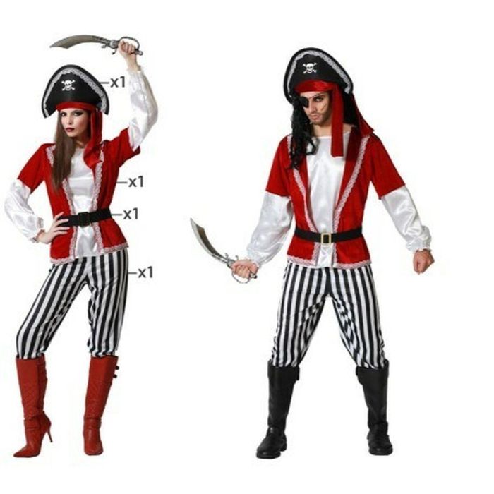 Disfraz para Adultos Rojo Pirata 0 Disfraz para Adultos Rojo Pirata 0
