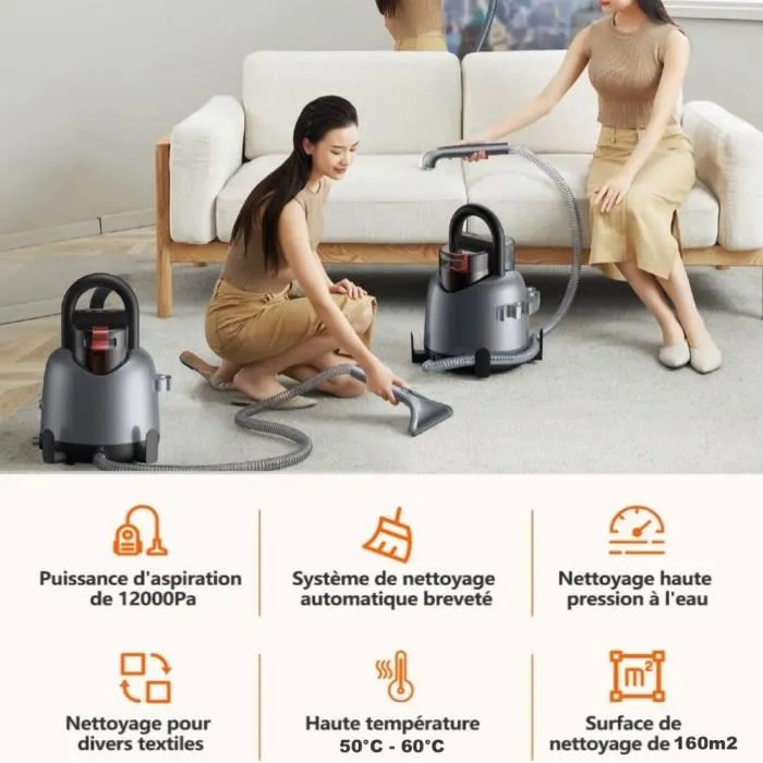 Eziclean Limpiador Extractor de Inyector Caliente EZICLEAN Spot Remover W4 para Sofá, Alfombra y Moqueta - 850W 1