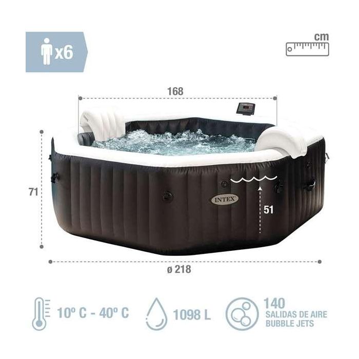 Jacuzzi purespa burbujas + jets deluxe octogonal 1098 litros 3
