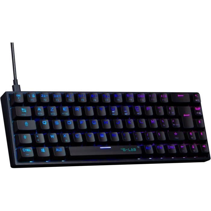 Teclado para juegos - The G-Lab - KEYZ TITAN - Mecánico (interruptor rojo) - Con cable - RGB - Negro Teclado para juegos - The G-Lab - KEYZ TITAN - Mecánico (interruptor rojo) - Con cable - RGB - Negro