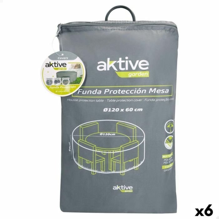 Funda Protectora Aktive Ø 120 cm Mesas 120 x 60 x 120 cm (6 Unidades) 3