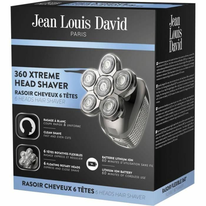 Jean Louis David JEA3666085202097 Maquinilla de Afeitar para Cabeza 6 Cabezales Giratorios 60 Min Batería 1 Jean Louis David JEA3666085202097 Maquinilla de Afeitar para Cabeza 6 Cabezales Giratorios 60 Min Batería 1