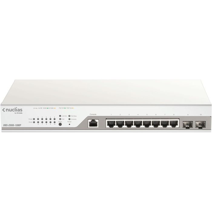 D-Link DBS-2000-10MP Switch Gigabit Layer 2 de 10 Puertos PoE+ Nuclias 0 D-Link DBS-2000-10MP Switch Gigabit Layer 2 de 10 Puertos PoE+ Nuclias 0