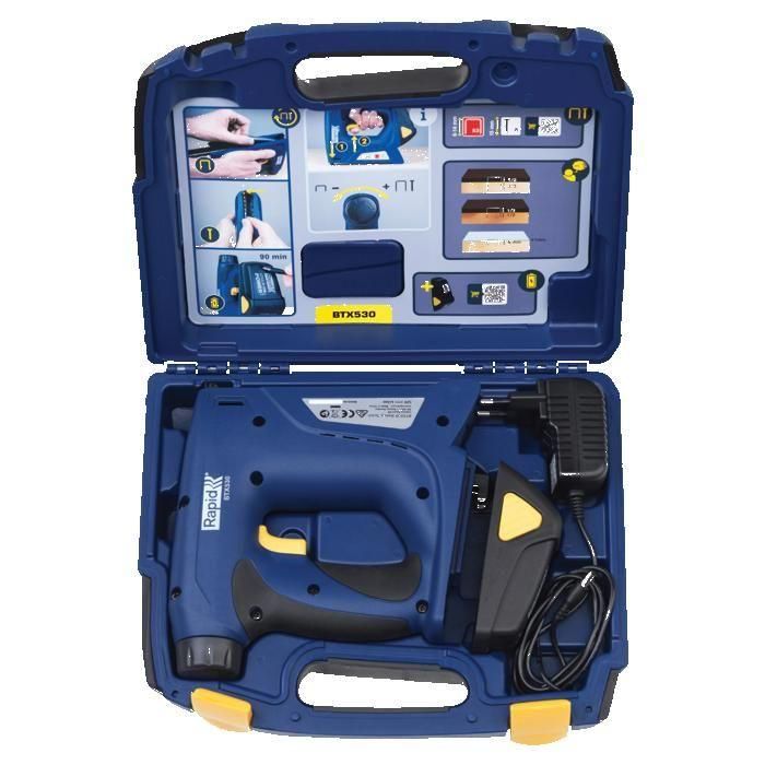 Clavadora / grapadora eléctrica inalámbrica Rapid BTX530 de iones de litio 4