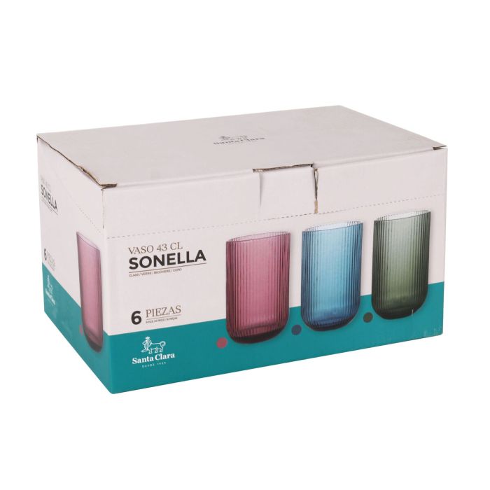 Vaso de agua Santa Clara Sonella Verde 430 ml (36 Unidades) 2