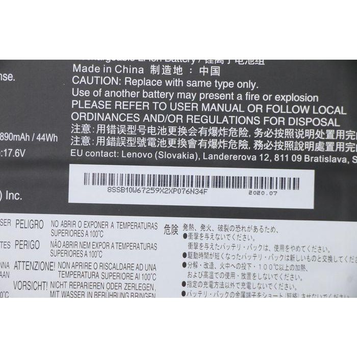 Lenovo Batería de Recambio Original de Litio de 45Wh y 15.36V con 4 Celdas para Portátiles ThinkBook 13S-IML y 14S-IML 3