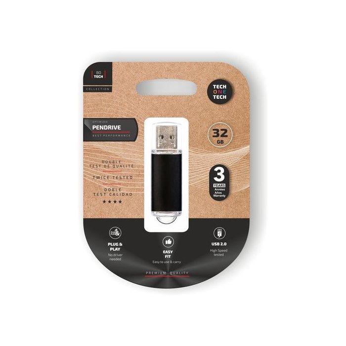 Tech One Tech Pendrive USB 32 GB Negro - Memoria USB