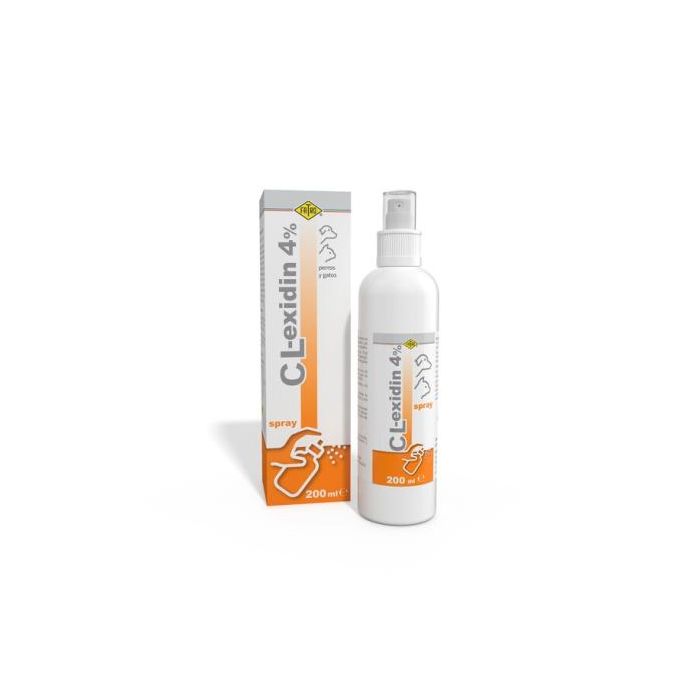 Cl-Exidin Spray Desinfectante 4% 200 mL para Animales