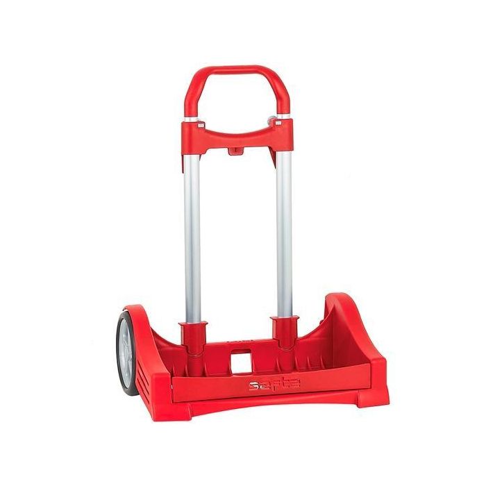 Safta Carro Portamochilas Evolution P.187C Trolley Rojo, Ruedas Antivibración, Bandeja Antirozaduras, Asa Extraible