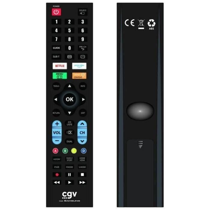 Mando a distancia de repuesto - CGV - FIDELIO Samsung - Para televisores Samsung - Sin programación - Listo para usar Mando a distancia de repuesto - CGV - FIDELIO Samsung - Para televisores Samsung - Sin programación - Listo para usar