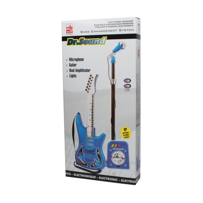 Guitarra Infantil Reig Micrófono Azul 5 Guitarra Infantil Reig Micrófono Azul 5