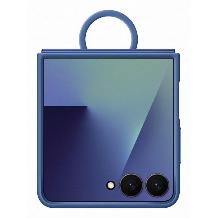 Samsung Ring Case Funda Silicona Azul para Galaxy Flip7 0 Samsung Ring Case Funda Silicona Azul para Galaxy Flip7 0