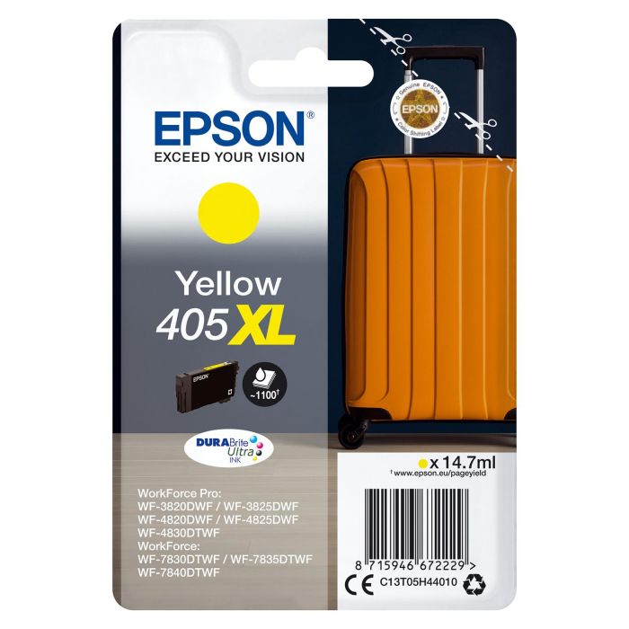 EPSON Singlepack Yellow 405XL DURABrite Ultra Ink 0 EPSON Singlepack Yellow 405XL DURABrite Ultra Ink 0