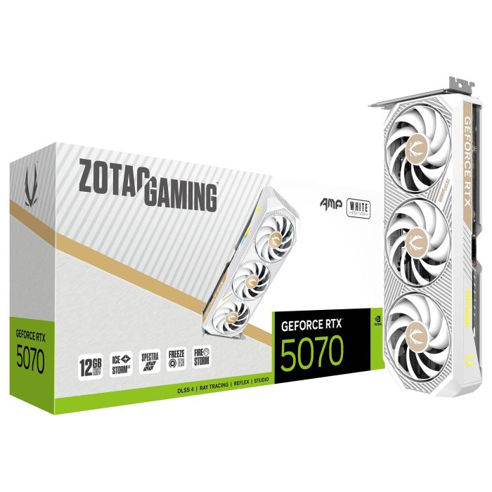 ZOTAC Tarjeta Gráfica GAMING GeForce RTX 5070 AMP NVIDIA 12 GB GDDR7 6