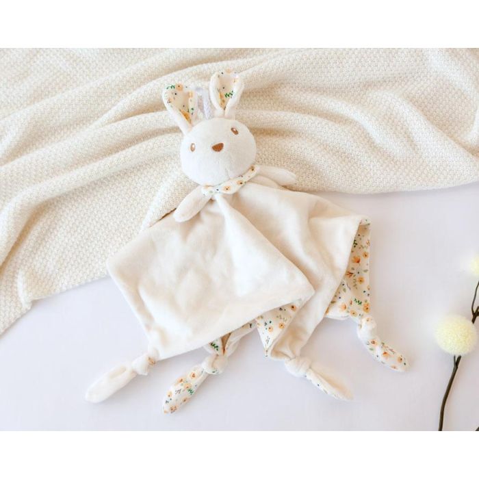 KioKids Doudou Conejo Blanco - Peluche de Apego Suave de Poliéster para Bebés desde 0 Meses