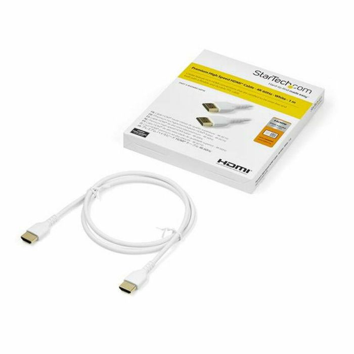 Cable HDMI Startech RHDMM1MPW Blanco 1 m 4K Ultra HD 1