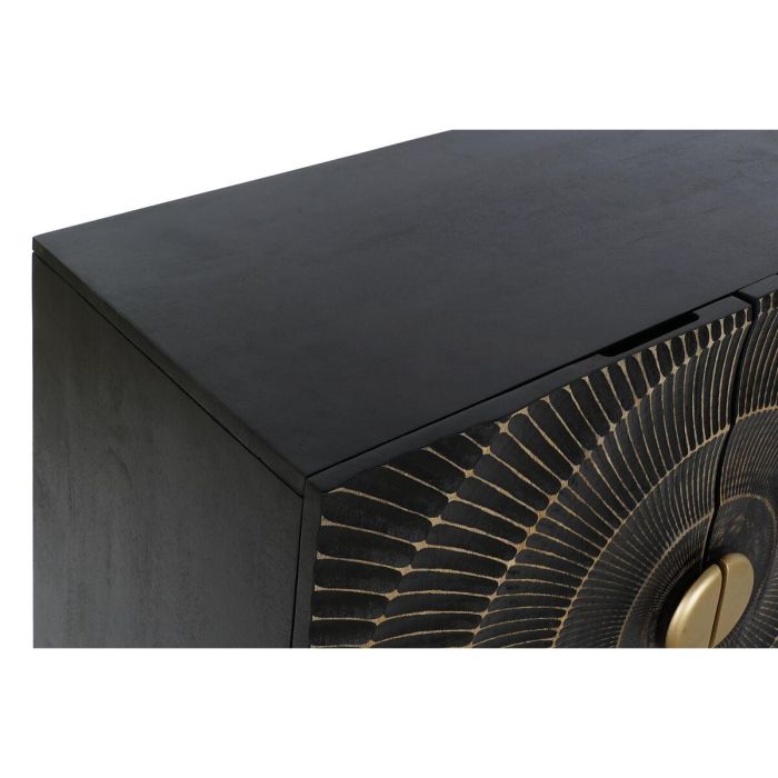 Aparador DKD Home Decor Negro Dorado Metal Madera de mango 81 x 45 x 75 cm 5 Aparador DKD Home Decor Negro Dorado Metal Madera de mango 81 x 45 x 75 cm 5