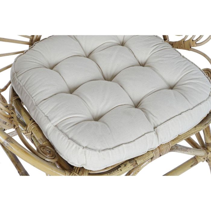 Sillón de jardín DKD Home Decor Blanco Marrón 75 x 50 x 90 cm 80 x 66 x 89 cm 84 x 70 x 90 cm 5