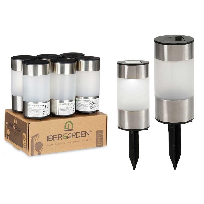 Ibergarden Baliza Solar Acero Baja 6.3x21.5x6.3 cm - Blanco, Transparente, Negro (24 Unidades) Ibergarden Baliza Solar Acero Baja 6.3x21.5x6.3 cm - Blanco, Transparente, Negro (24 Unidades)