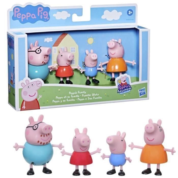 Peppa Pig, Peppa tiene una aventura, Peppa y su familia, pack de 4 figuritas, a partir de 3 años 1