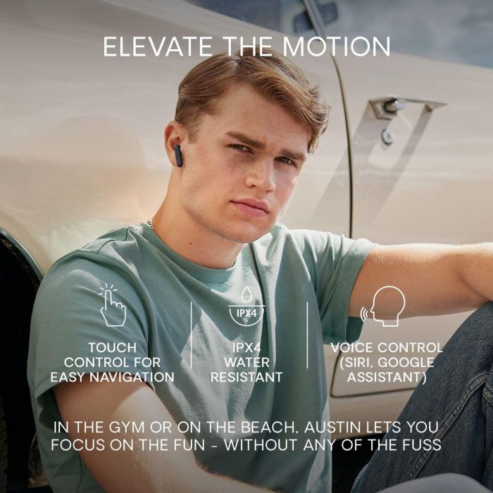 Urbanista Austin Auriculares Inalámbricos True Wireless - 20 Horas de Autonomía Total, Resistentes a Salpicaduras IPX4, Bluetooth 5.3 10 Urbanista Austin Auriculares Inalámbricos True Wireless - 20 Horas de Autonomía Total, Resistentes a Salpicaduras IPX4, Bluetooth 5.3 10