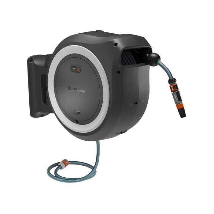 Enrollador de manguera de pared - GARDENA - PowerRoll XL - P4A - Blanco - Longitud 35 m - Manguera 13 mm 1